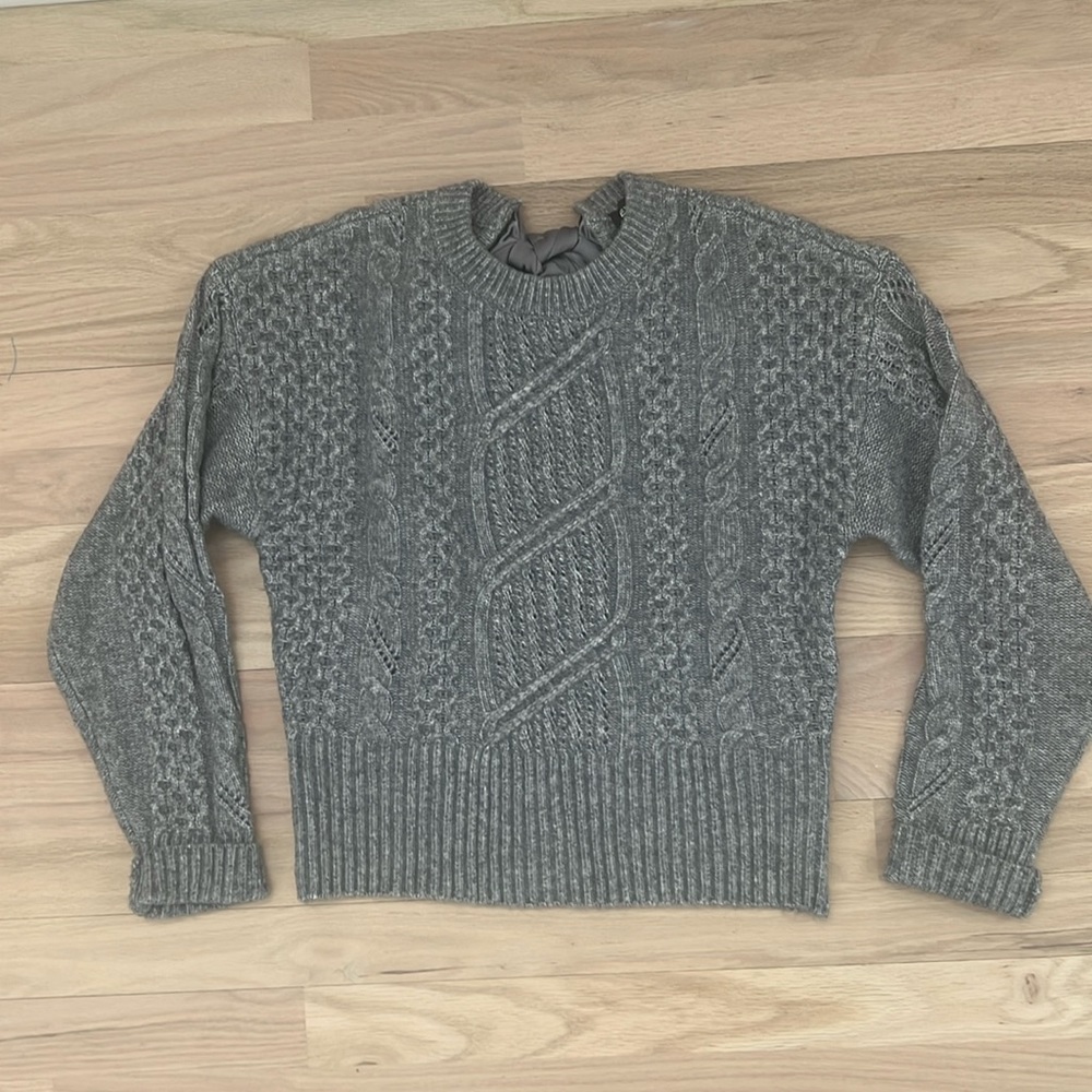 Express grey with satin bow tie back swear XS